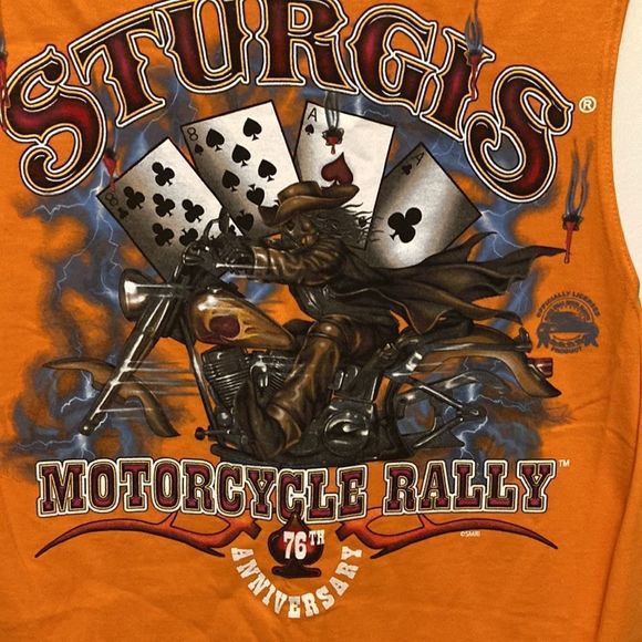 STURGIS rally- sleeveless Tshirt biker core - Picture 5 of 5